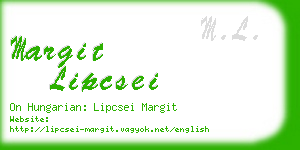 margit lipcsei business card